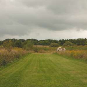 The path to the camping area behind the farm.