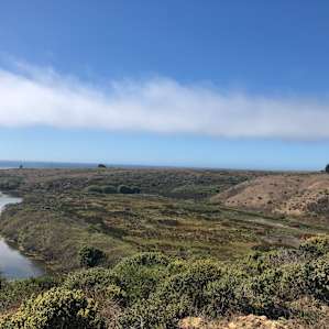 View from the lookout where you park your car on a rear clear day.