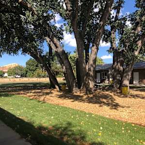 The courtyard area