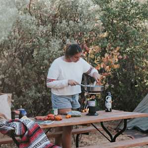 tent people food