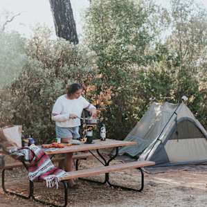 tent people food