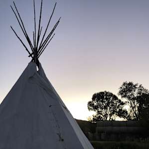The teepee on the property.