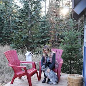 Relax on the tiny house deck.