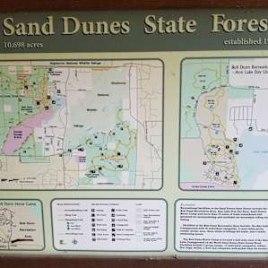Map of a campsite nearby with swimming hole.