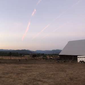 Sunset on the farm