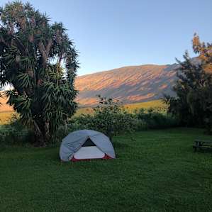 Our tent setup!