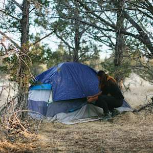 tent people lodging