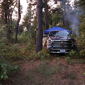 Tucked away camping.