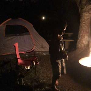 Enjoying the campfire