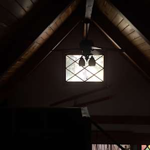 view of the morning light from the loft