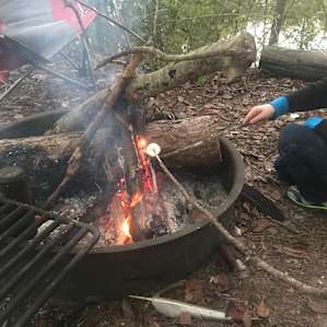 Making s’mores!
