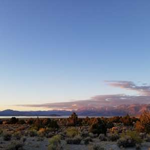 View from the tent area at sunrise.