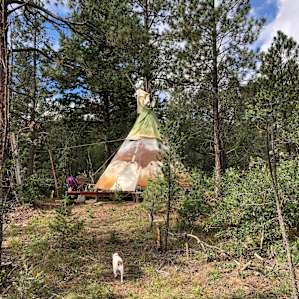 Magical La Cueva Prairie Fire Tipi
