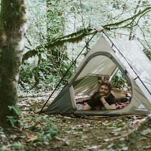 Serene tent camp spot