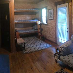 Inside the cabin.