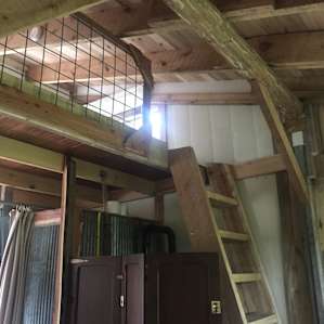 Loft bed with the morning light