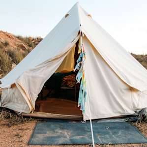 Sunset glamping at Mariposa