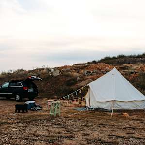 Sunset glamping at Mariposa