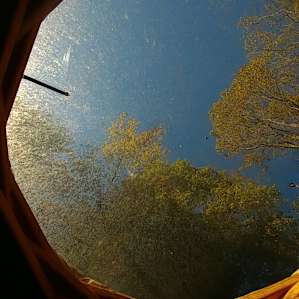 Loved the skylight above our balcony bed!