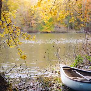 This tranquil lake looked amazing in autumn foliage.