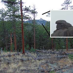 This peak is also part of the scene at the campsite but I took this view while hiking the trail beyond the campsite. I believe it's called Night Hawk Peak. ?