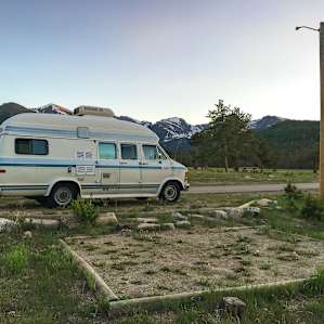 Campsites in an open area.