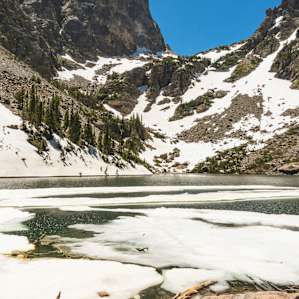 Still snow in June on the Bear Lake hike.