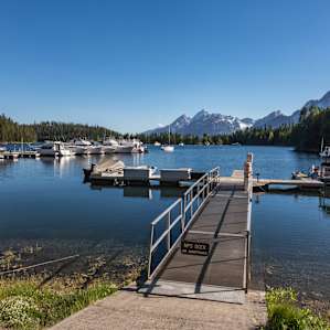 The marina on the lake.