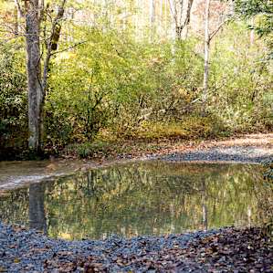 The creek crossing at Kuykendall Group Camp
