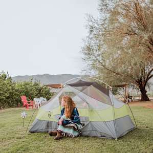 Lots of space on this nice flat grassy patch to pitch a tent or multiple tents!