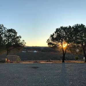 Beautiful sunrise.
You can see our fellow tent hip campers up on the hill.