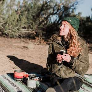 There's nothing like sun on your face and hot coffee in your hand when camping!