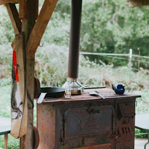 Big cooking wood burning stove