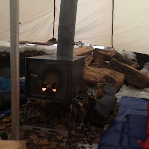 Keeping the tent warm