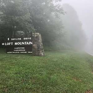 This is the entrance to Loft Mountain Campground
