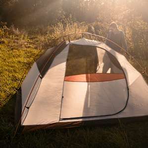 This is a "4 person" tent. We could've set up many many of them.
