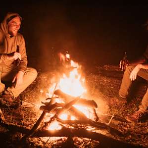 Great spots for a fire and sitting.