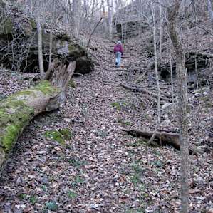 A long uphill hiking grade
