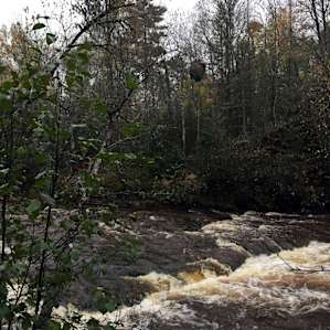 The rapids a few hundred feet down from the campground