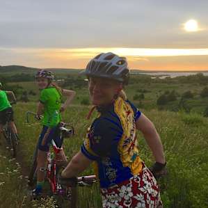 Fun mountain bike trails and beautiful skies