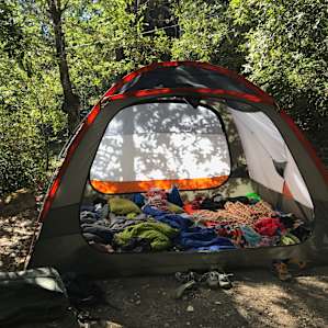 The most secluded campsite up the hill.
