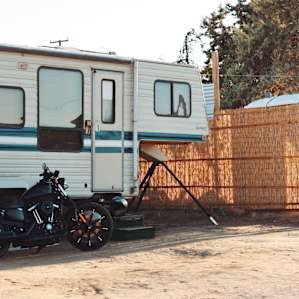 Got back from a Joshua Tree ride just in time to enjoy a sunset at Quiet Rock Glampers Club.
