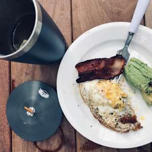 Fire cooked breakfast