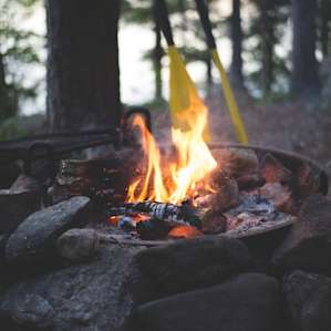 Campsite evening fire (aka s'mores maker).