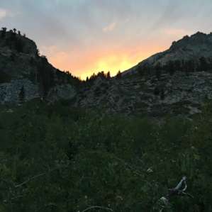 sunset view from camp
