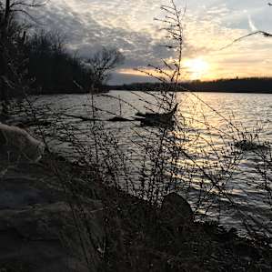 Beautiful but cold view from the lake as the sun was setting.