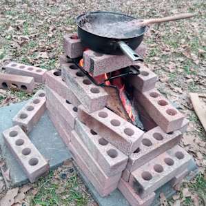 Efficient brick stove