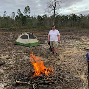 Camp site fire