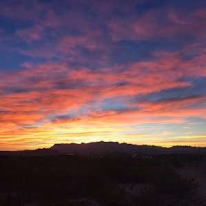 Terlingua sunrise from the campsite. Incredible.