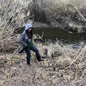 joking around by the creek, captain-style